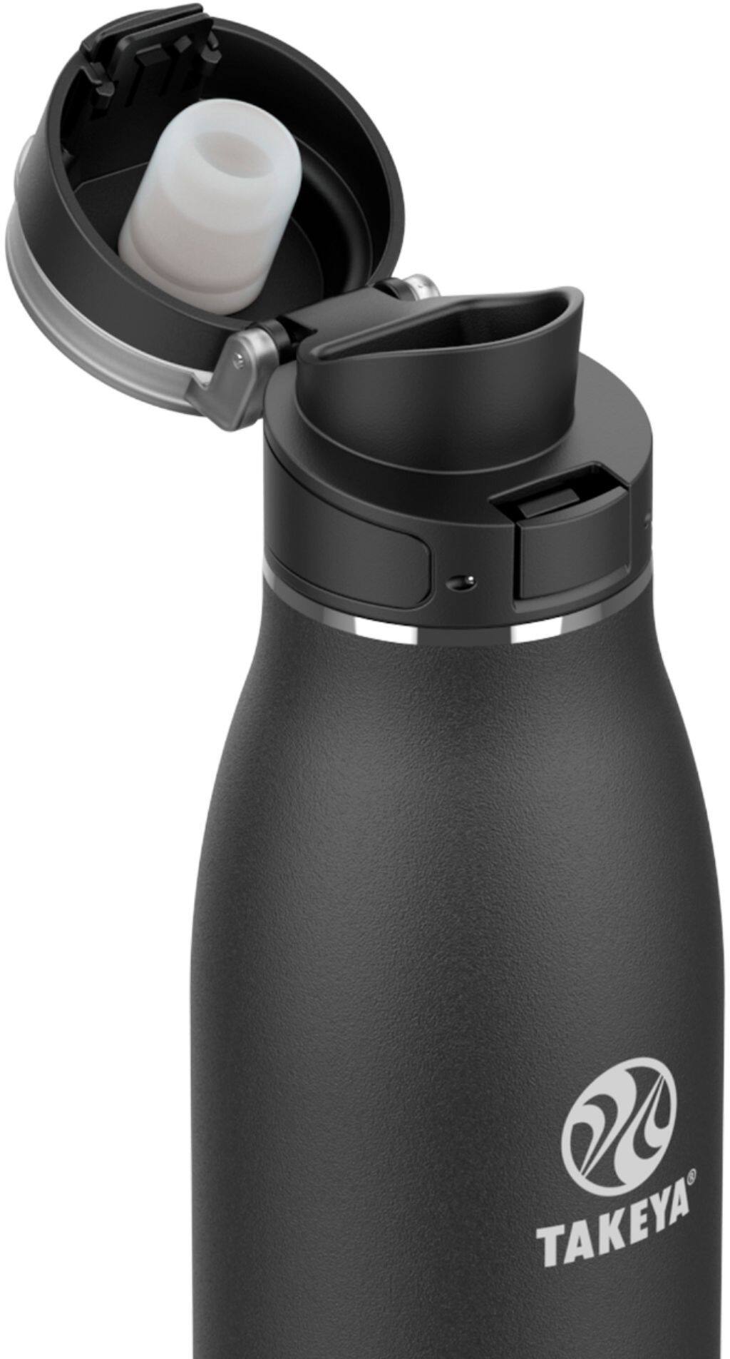 Alt View 11. Takeya - Traveler 17oz FlipLock Bottle - Onyx.