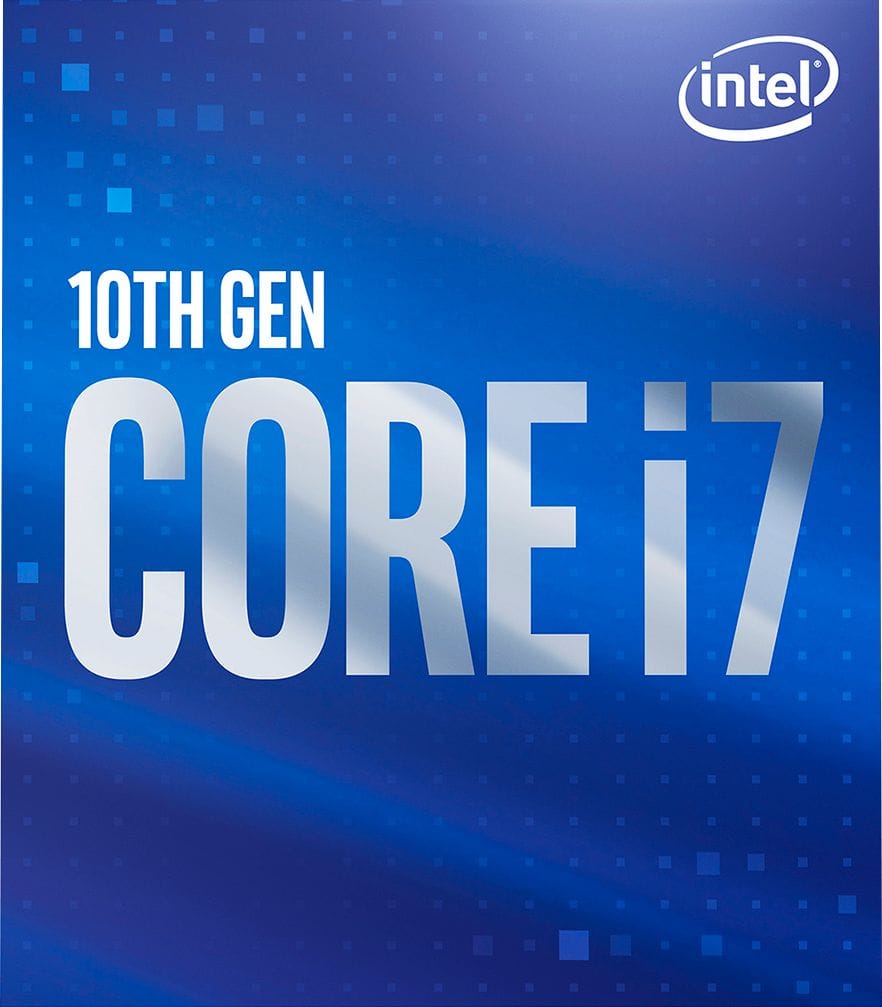 Front. Intel - Core i7-10700 10th Generation 8-Core - 16-Thread 2.9 GHz (4.8 GHz Turbo) Socket LGA1200 Locked Desktop Processor.