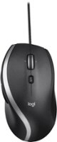 Logitech - M500s Advanced Wired Laser Mouse with Hyper-fast Scrolling - Black - Front_Zoom