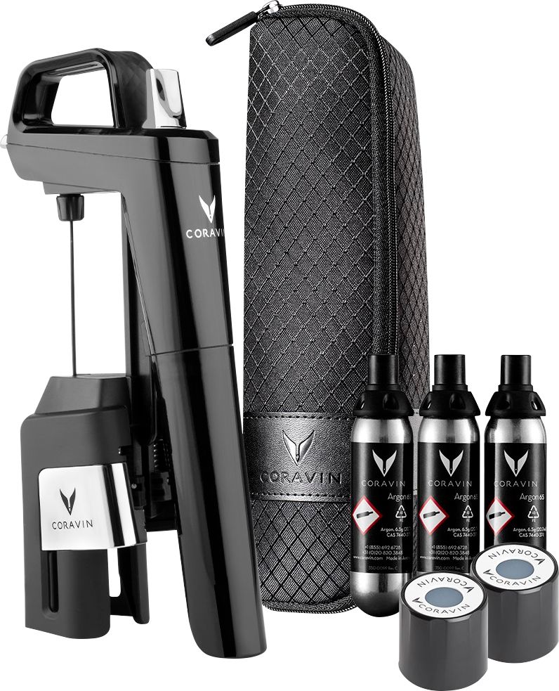 Angle View: Coravin - Model Six Wine Preservation System - Piano Black