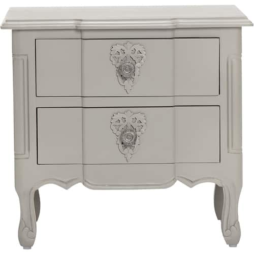 Finch - Maslow Wood 2-Drawer Side Table - Gray