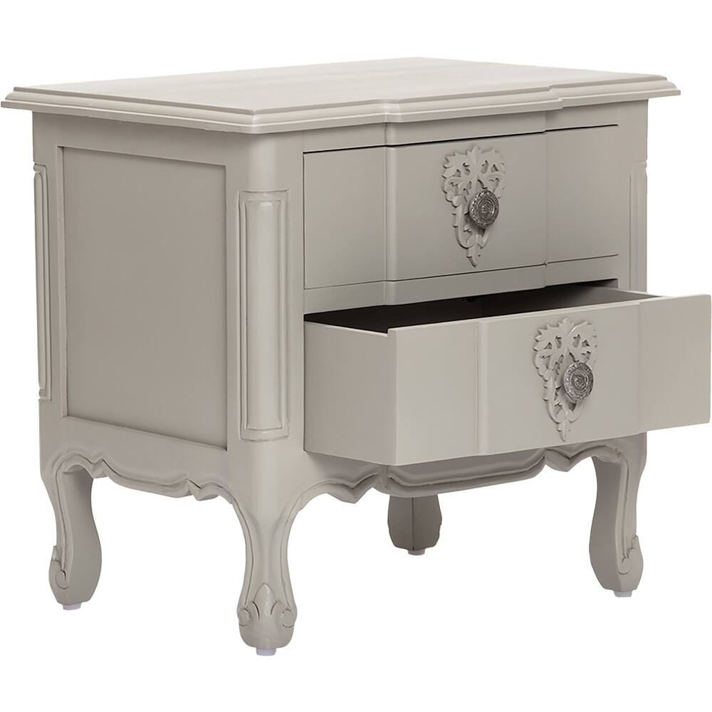 Alt View 11. Finch - Maslow Wood 2-Drawer Side Table - Gray.
