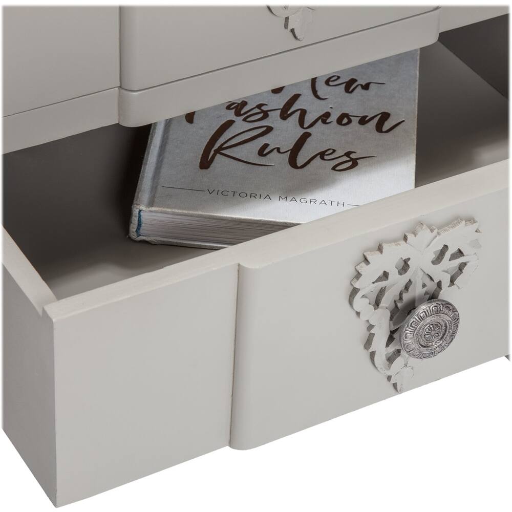Alt View 14. Finch - Maslow Wood 2-Drawer Side Table - Gray.