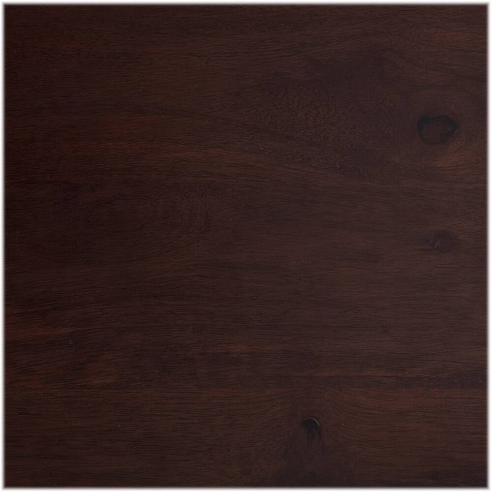 Alt View 13. Finch - Maxwell Round Modern Contemporary Solid Mango Wood Side Table - Dark Brown.