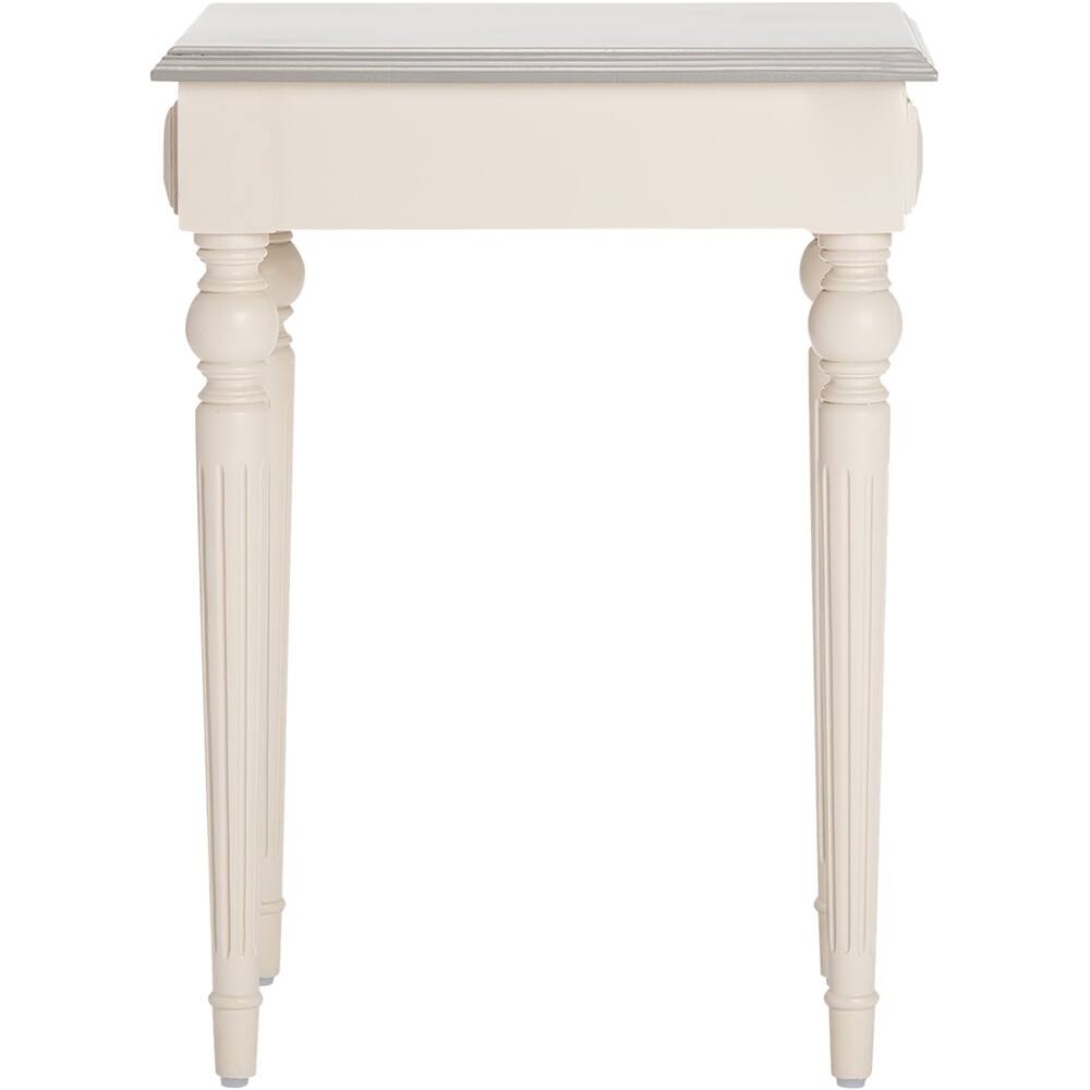 Angle. Click Decor - Amos Rectangular Vintage Wood 1-Drawer Side Table - Gray.