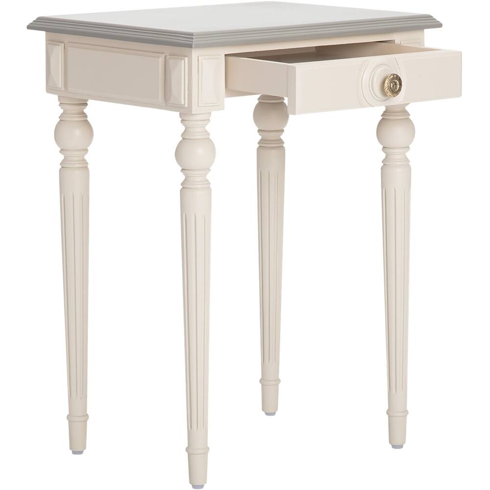 Alt View 11. Click Decor - Amos Rectangular Vintage Wood 1-Drawer Side Table - Gray.