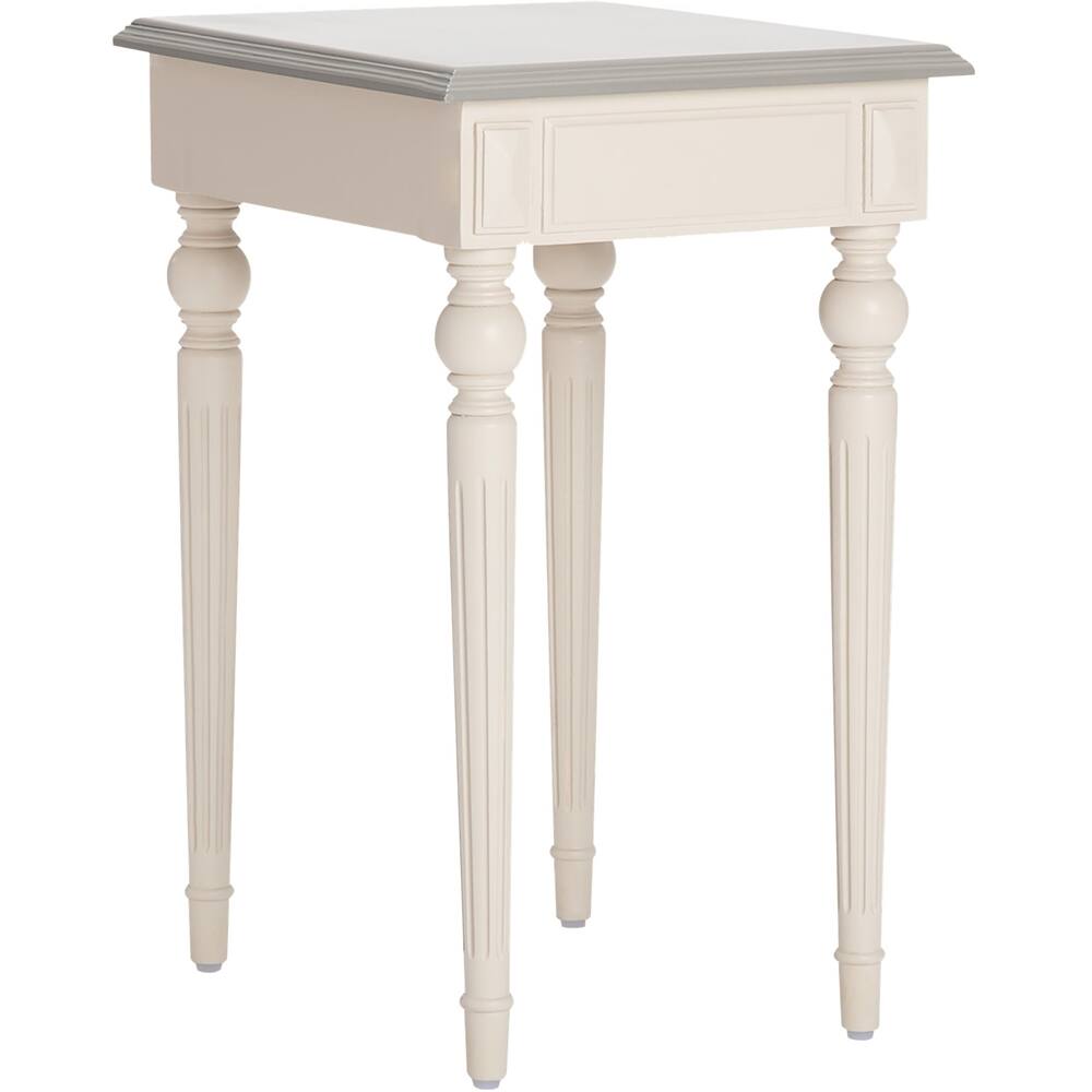Alt View 12. Click Decor - Amos Rectangular Vintage Wood 1-Drawer Side Table - Gray.