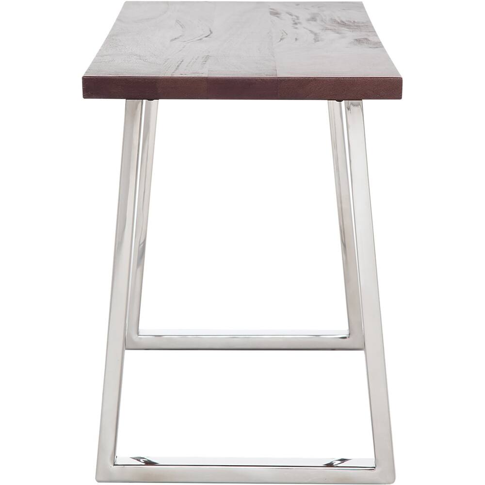 Alt View 11. Finch - Lionel Bench Modern Mango Wood Table - Dark Walnut Brown.