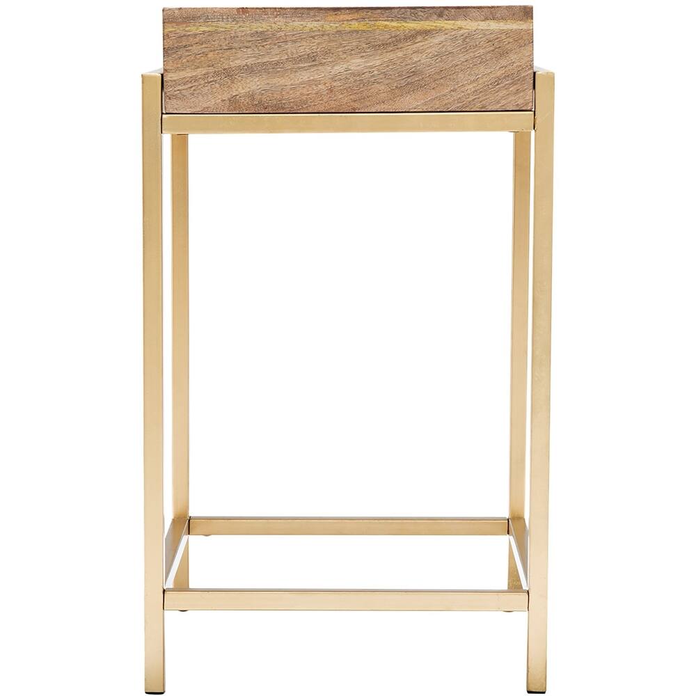 Alt View 11. Adore Decor - Sidney Modern Mango Wood 1-Drawer Accent Table - Beige.