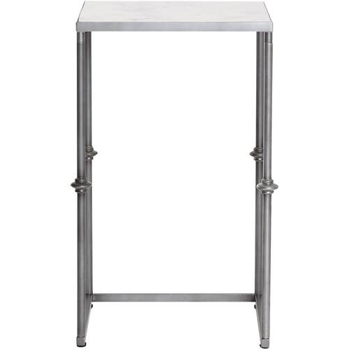 Finch - Berlin Square Classic Marble Side Table - White