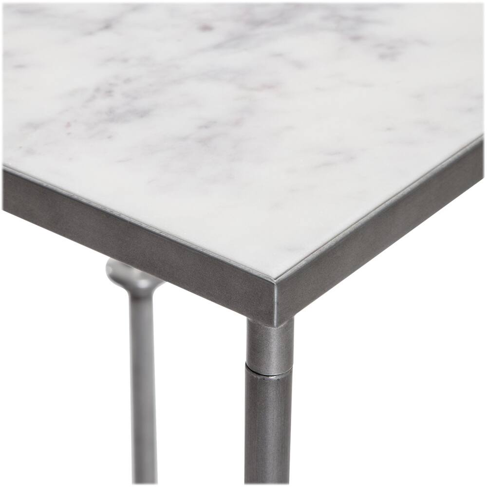 Alt View 16. Finch - Berlin Square Classic Marble Side Table - White.