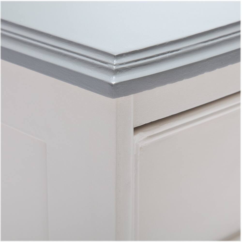 Alt View 13. Finch - Charleston Modern Classic Wood Pedestal - Gray/Cream White.