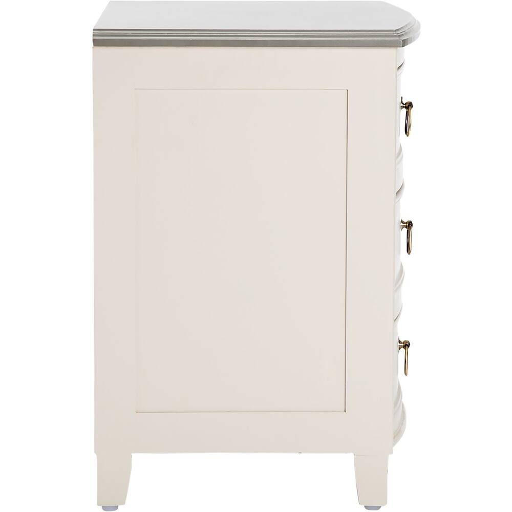 Left. Finch - Charleston Modern Classic Wood Pedestal - Gray/Cream White.