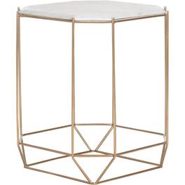 Finch - Colton Granite/Solid Marble Accent Table - White