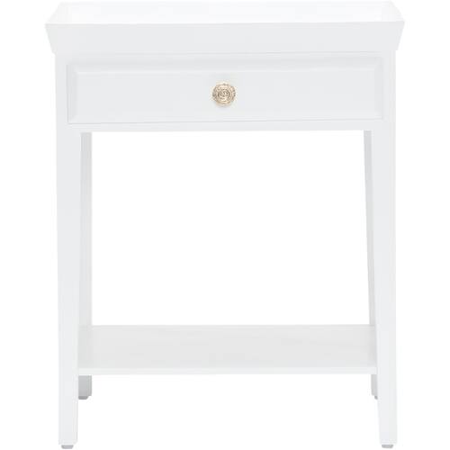 Finch - Hampton Modern Wood 1-Drawer Side Table - White