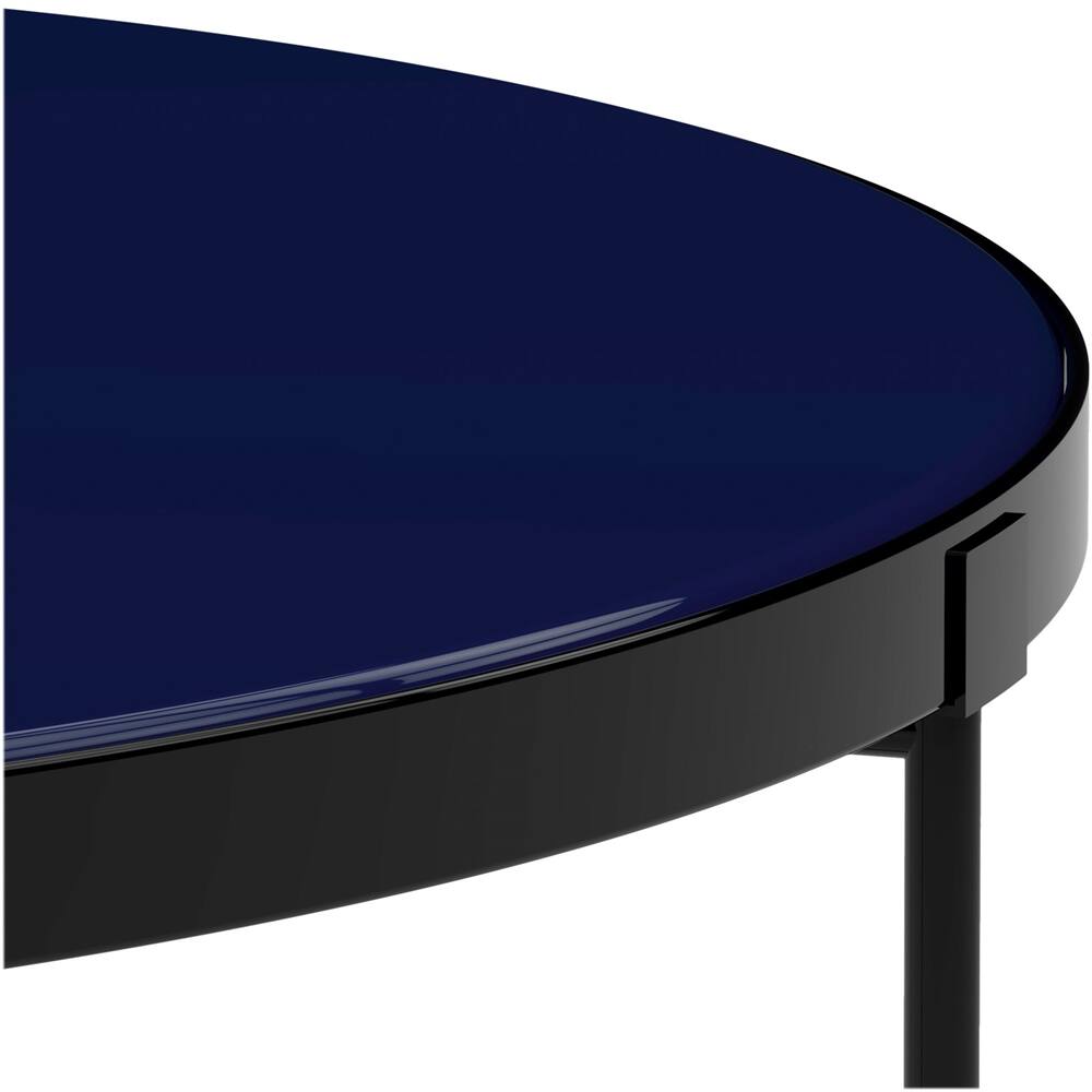 Alt View 14. Finch - Thomas Round Modern Coffee Table - Blue.