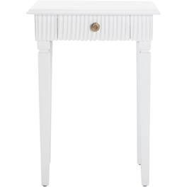 Finch - Atwood Modern Wood 1-Drawer Side Table - White