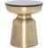 Front. Finch - Adler Round Contemporary Marble/Granite Side Table - Black.