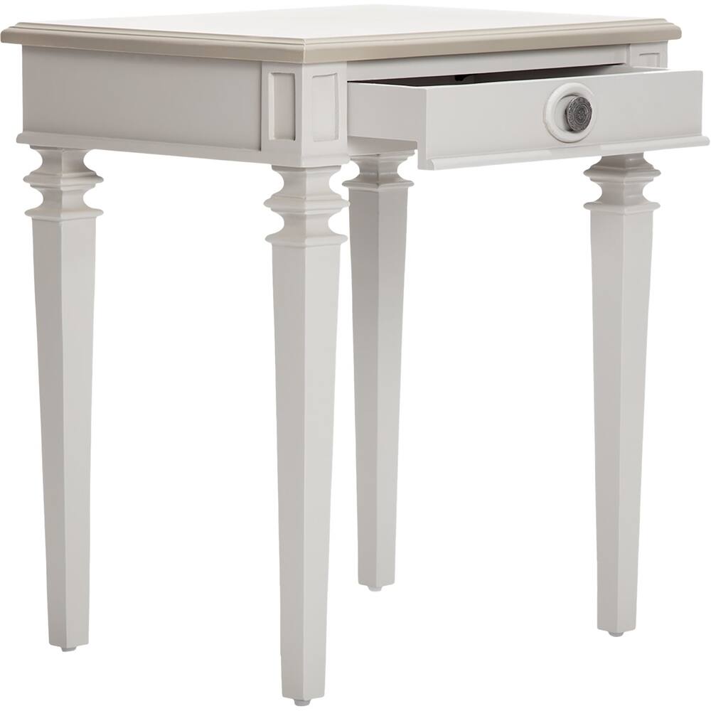 Alt View 11. Finch - Benson Modern Wood 1-Drawer Night Stand - Light Gray.