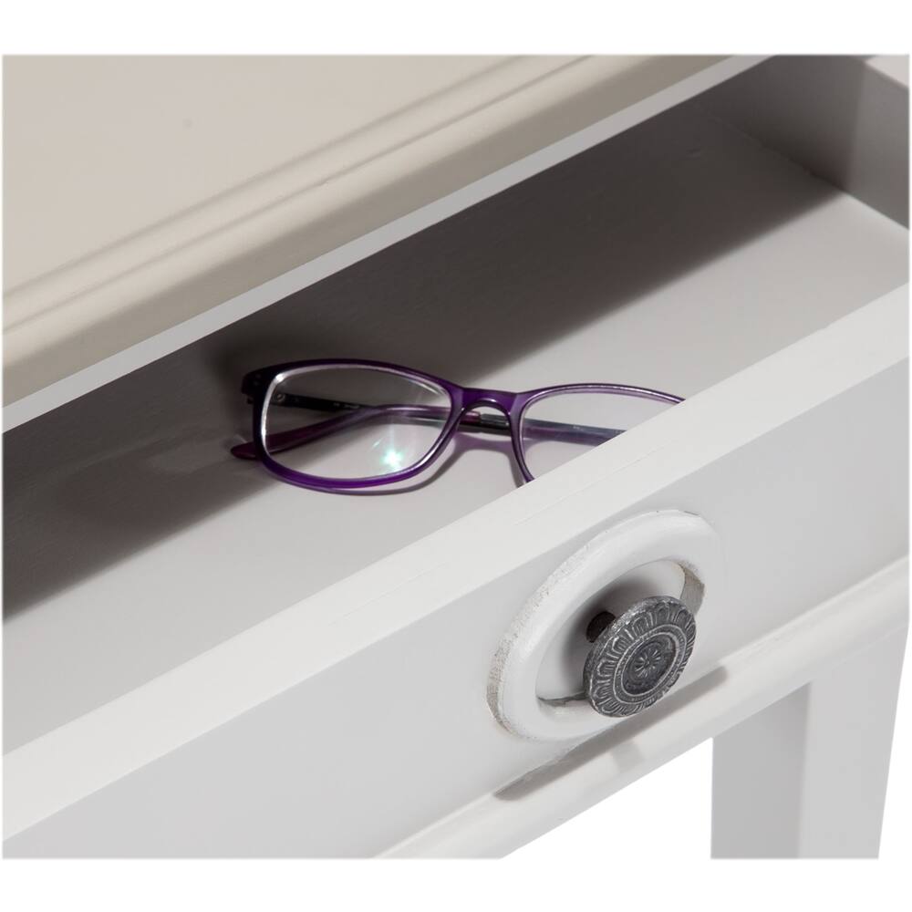 Alt View 14. Finch - Benson Modern Wood 1-Drawer Night Stand - Light Gray.
