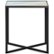 Angle Zoom. Finch - Ludlow Modern Industrial Glass/Rattan Side Table - Black.