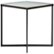 Front Zoom. Finch - Ludlow Modern Industrial Glass/Rattan Side Table - Black.