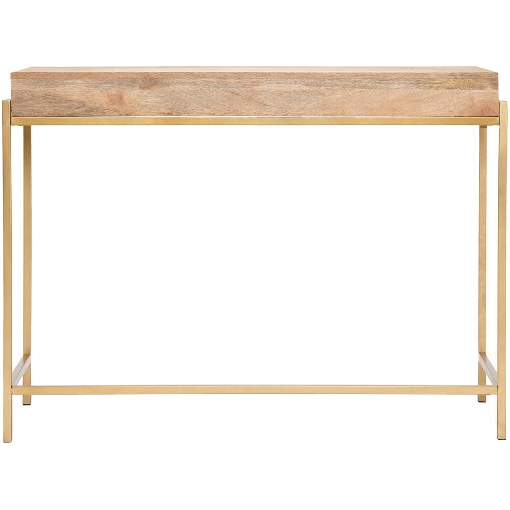 Alt View 13. Adore Decor - Sidney Modern Mango Wood 2-Drawer Console Table - Beige.