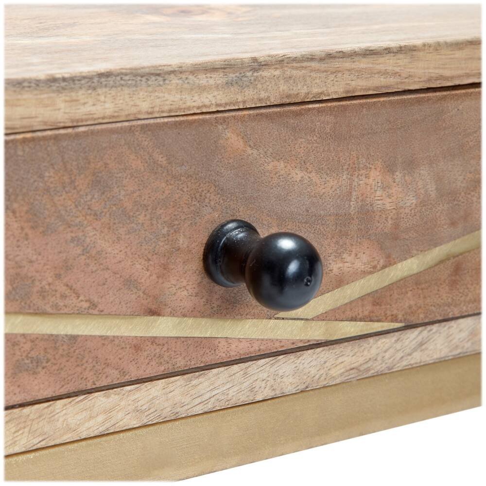 Alt View 15. Adore Decor - Sidney Modern Mango Wood 2-Drawer Console Table - Beige.