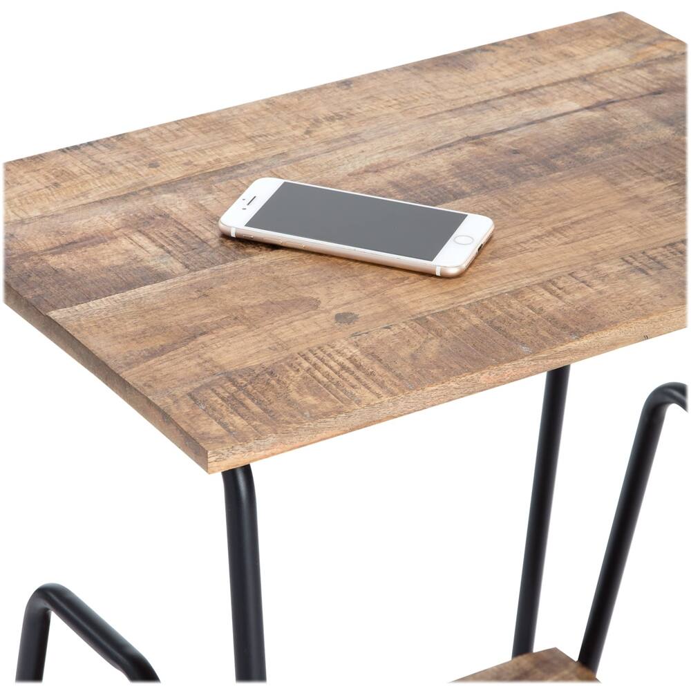 Alt View 11. Click Decor - Cooper Modern Industrial Mango Wood Side Table - Brown.