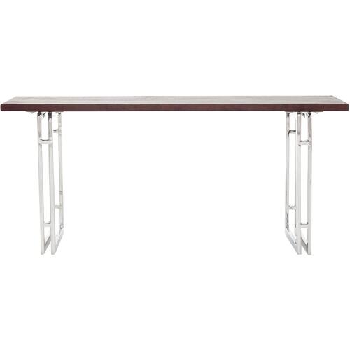 Finch - Highline Bench Modern Mango Wood Table - Dark Walnut Brown