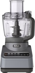 Ninja - Professional Food Processor, 1000 Peak Watts, 9-Cup Capacity, Auto-iQ Preset Programs - Silver - Front_Zoom