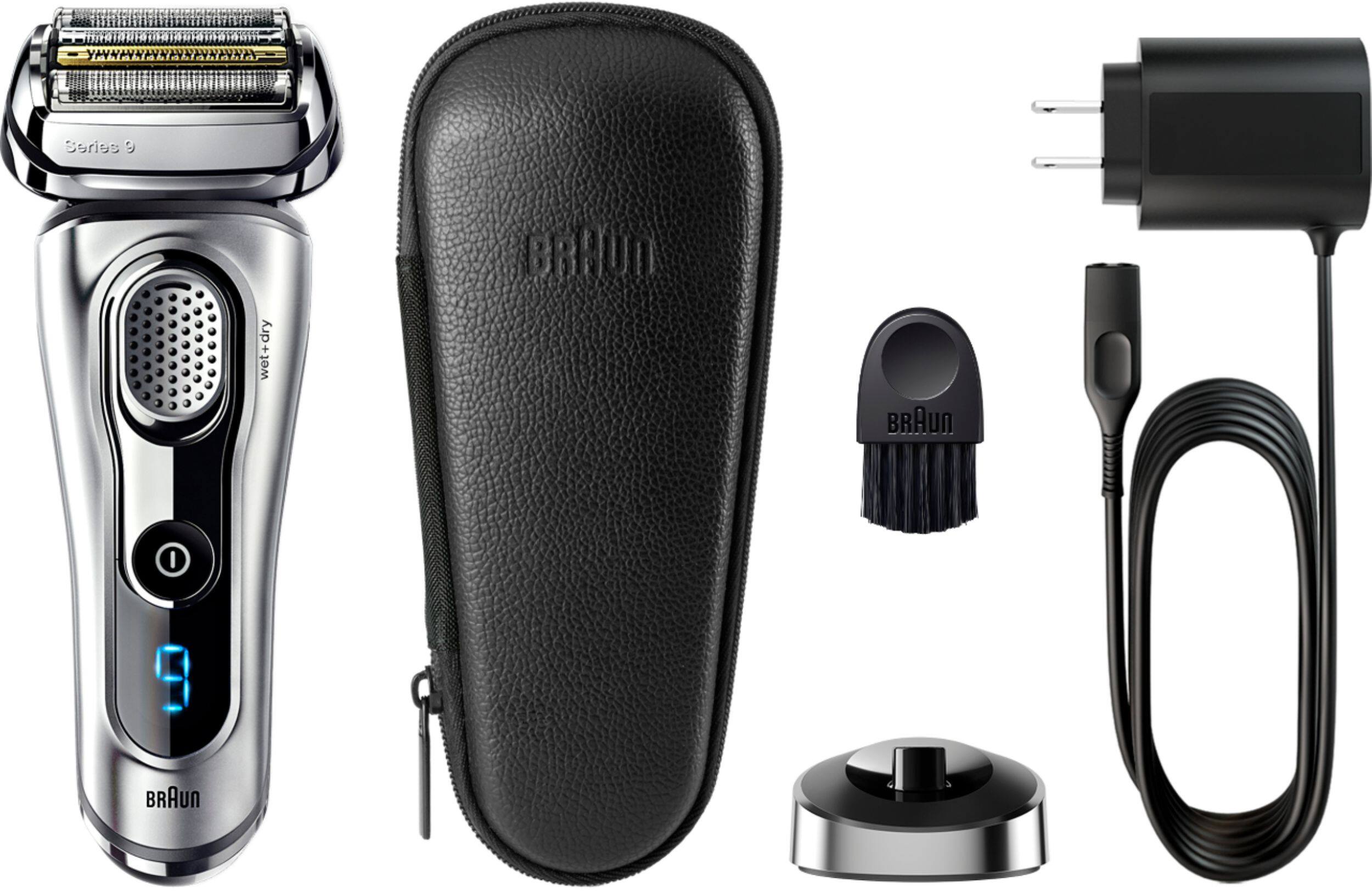 Alt View 12. Braun - Series 9 Rechargeable Wet/Dry Electric Shaver - Silver.