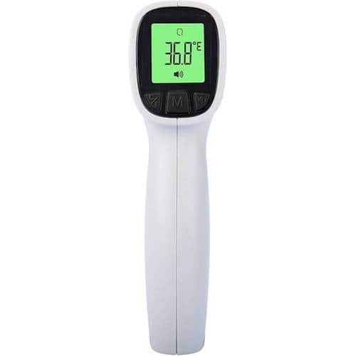 Zewa 4-Way Rotating Infrared Thermometer | Forehead Non-Touch Technology | Fast 1-Second Reading | Distance Detection | LCD 3-Color Display | Memory Recall | Measures Person & Objects