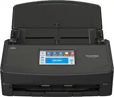 Front. Fujitsu - Fujitsu ScanSnap iX1500 Touchscreen Scanner, Black.