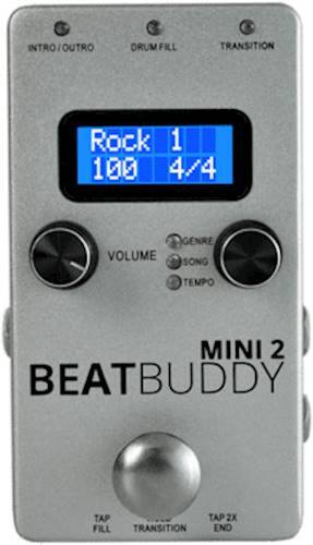 Front. Singular Sound - BeatBuddy MINI 2 Drummer Pedal - Silver.