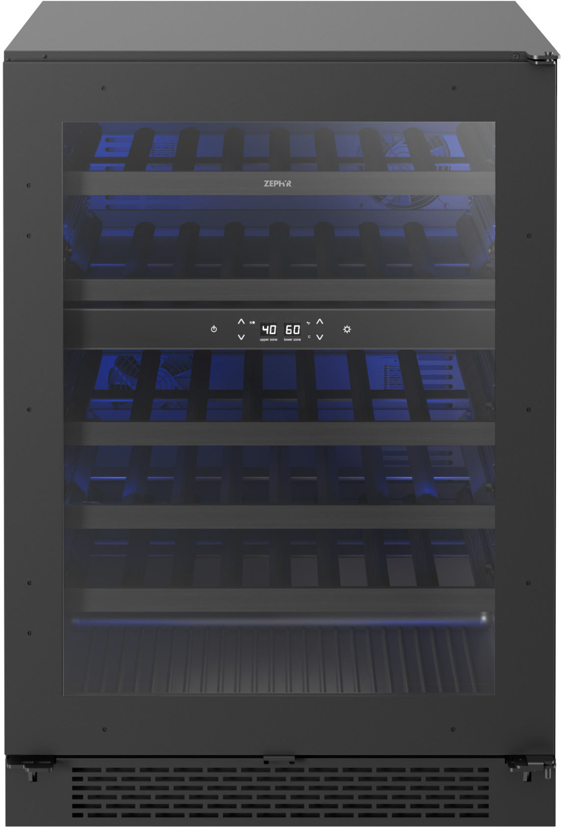 Angle View: Zephyr - Presrv 24 in. 45-Bottle Dual Zone Panel-Ready Wine Cooler
