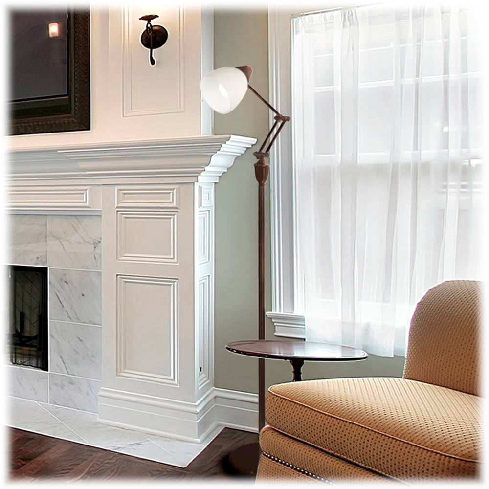 Alt View 14. OttLite - Webster LED Floor Lamp - Brown.