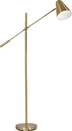 OttLite - Archer LED Floor Lamp - Satin Brass