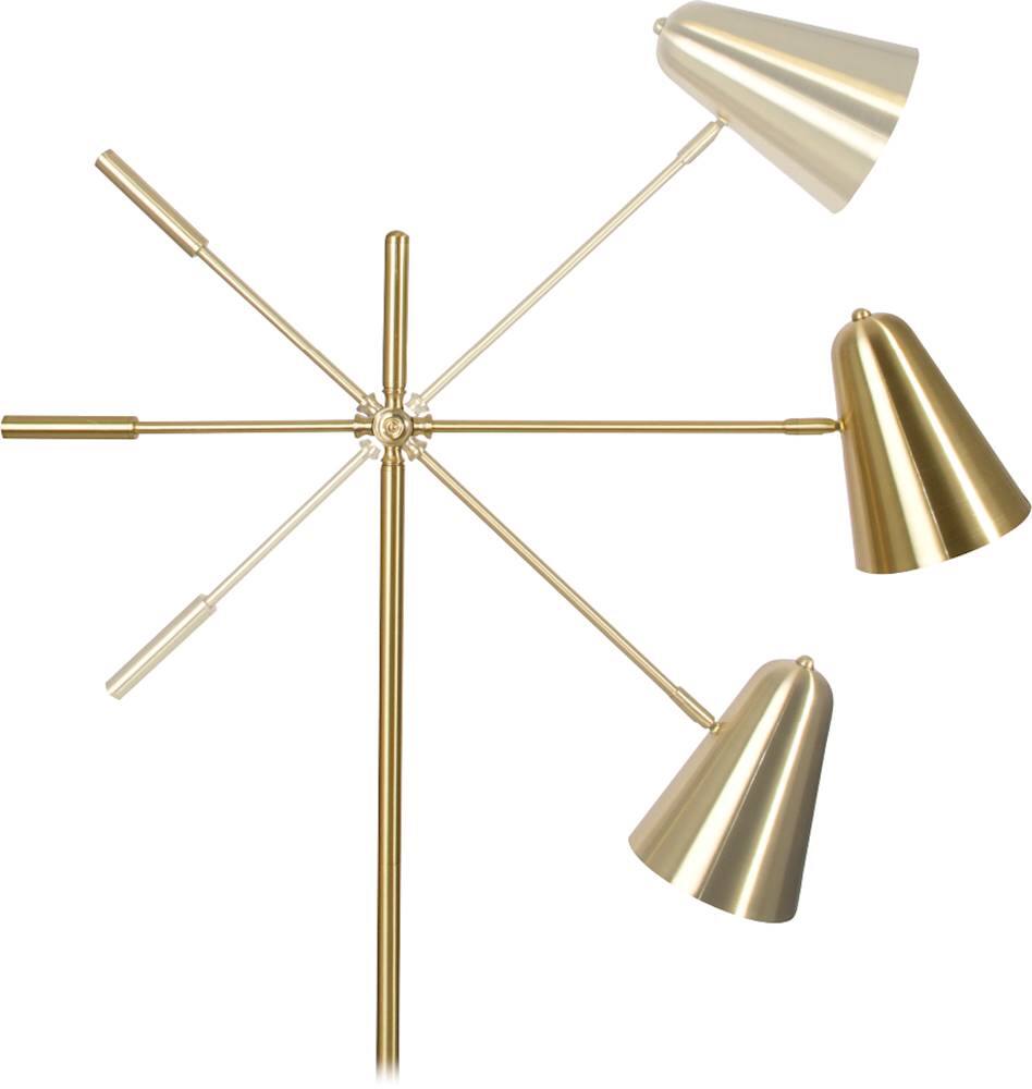 Alt View 13. OttLite - Archer LED Floor Lamp - Satin Brass.