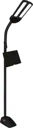 OttLite - Dual Shade LED Floor Lamp with USB Charging Station - Black - Angle_Zoom