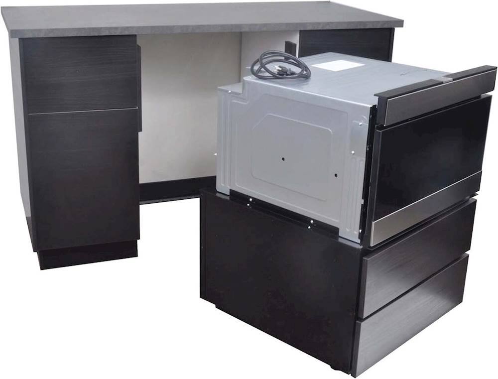 Alt View 12. Sharp - 24" Drawer Pedestal for Select 24" Microwave Oven - Stainless Steel.