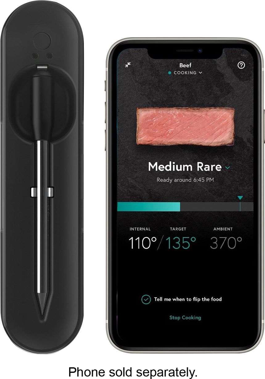 Left View: Yummly - Smart Meat Thermometer - White