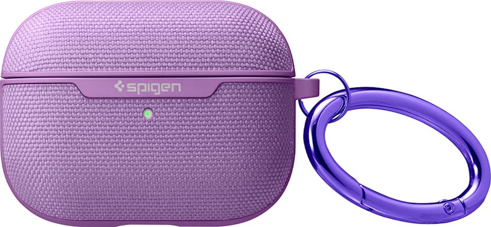 JMF Tech Compatible with AirPods Pro Case Purple Shockproof Protective Silicone Skin Case Cover with Carabiner Compatible for AirPods Pro