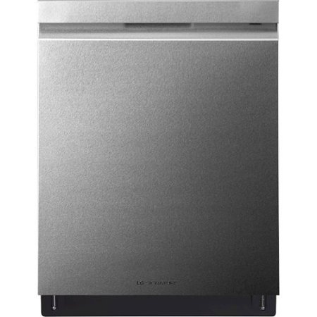 LG - SIGNATURE 24" Top Control Smart Built-In Stainless Steel Tub Dishwasher with 3rd Rack, TrueSteam, and 38dba - Textured Steel