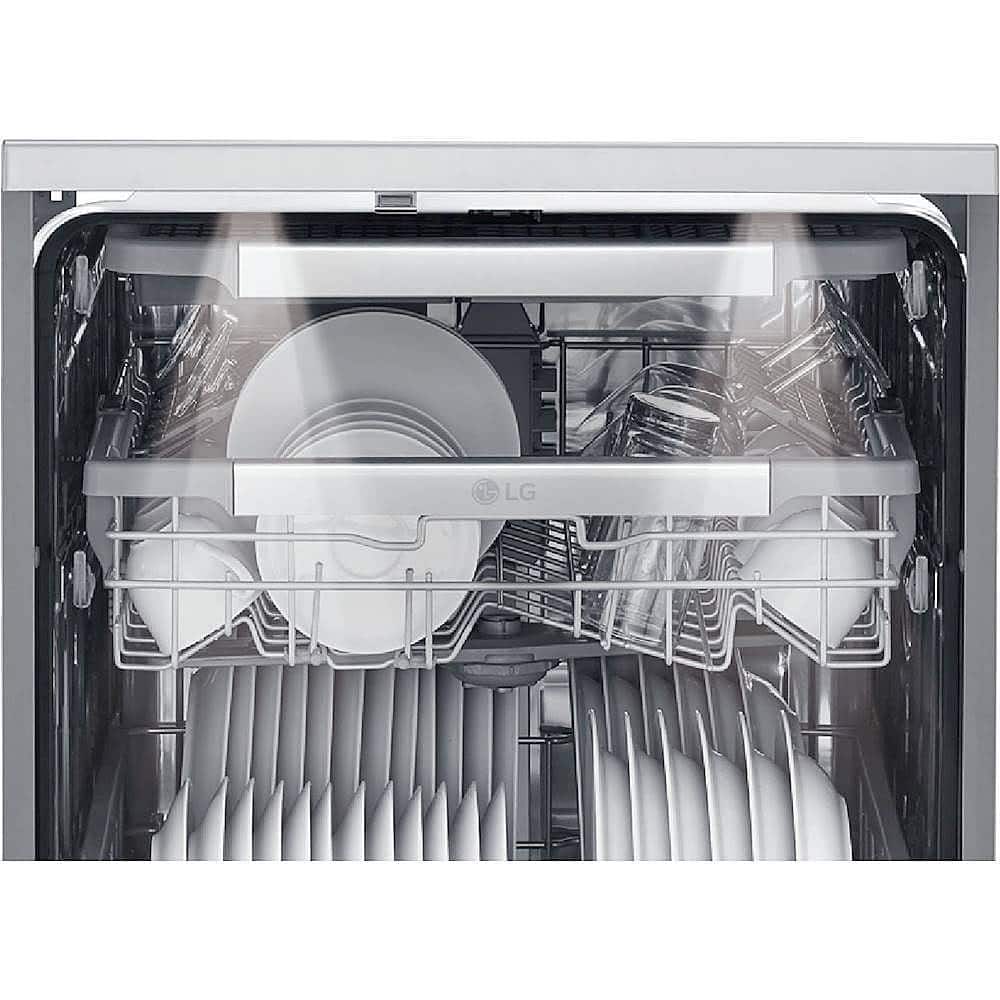 Alt View 11. LG - SIGNATURE 24" Top Control Smart Built-In Stainless Steel Tub Dishwasher with 3rd Rack, TrueSteam, and 38dba - Textured Steel.