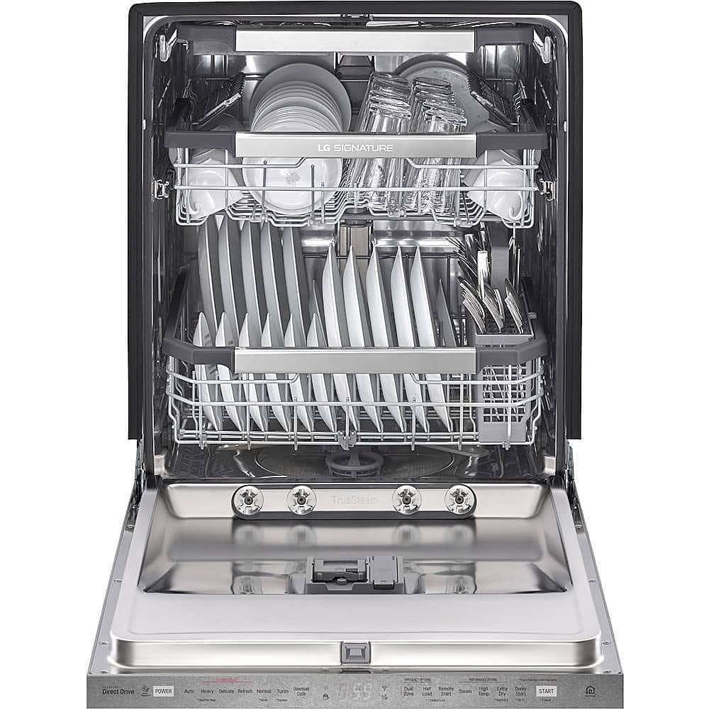 Alt View 14. LG - SIGNATURE 24" Top Control Smart Built-In Stainless Steel Tub Dishwasher with 3rd Rack, TrueSteam, and 38dba - Textured Steel.