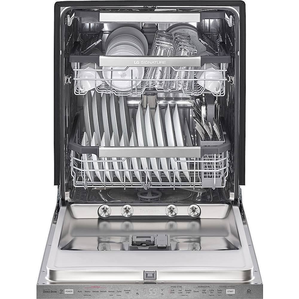 Zoom in on Alt View 14. LG - SIGNATURE 24" Top Control Smart Built-In Stainless Steel Tub Dishwasher with 3rd Rack, TrueSteam, and 38dba - Textured Steel.