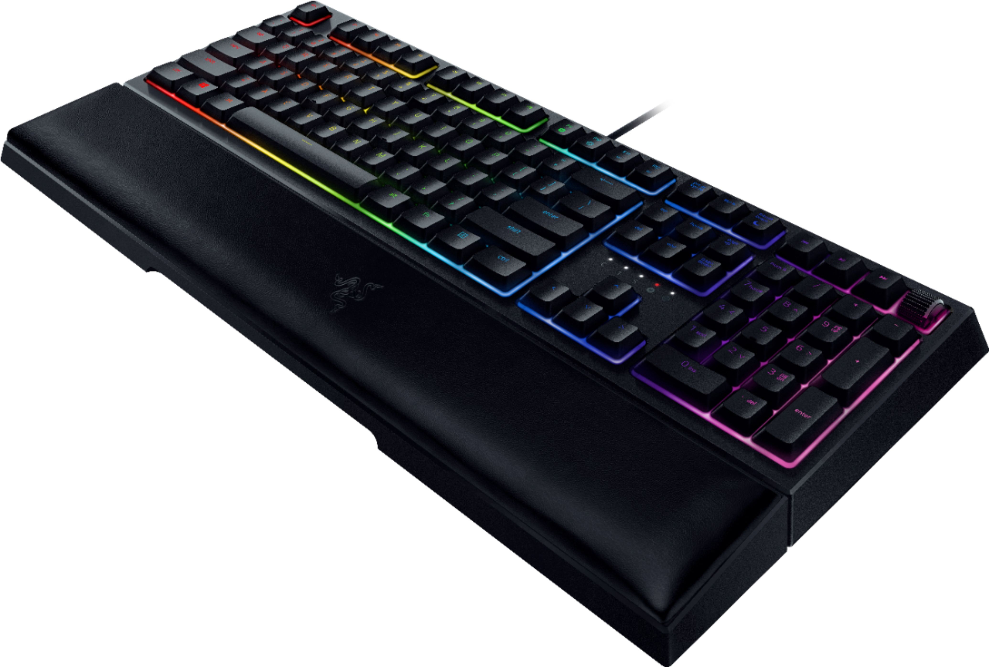 Left View: Razer - Huntsman Mini 60% Wired Optical Linear Switch Gaming Keyboard with Chroma RGB Backlighting - Black
