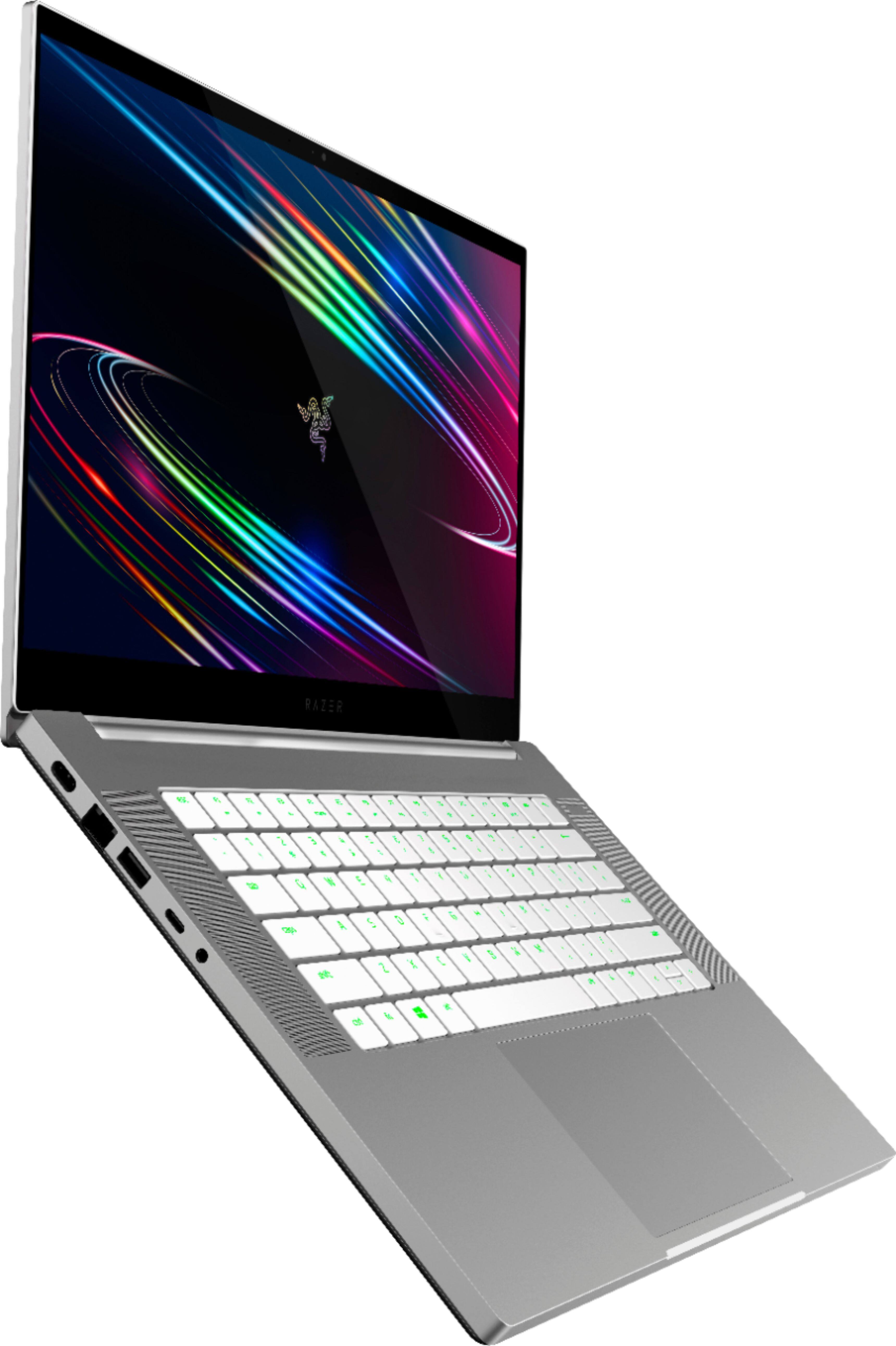 Angle View: Razer - Geek Squad Certified Refurbished Blade 15.6" Laptop - Intel Core i7 - 16GB Memory - NVIDIA GeForce RTX 2070 - 512GB SSD - Mercury White