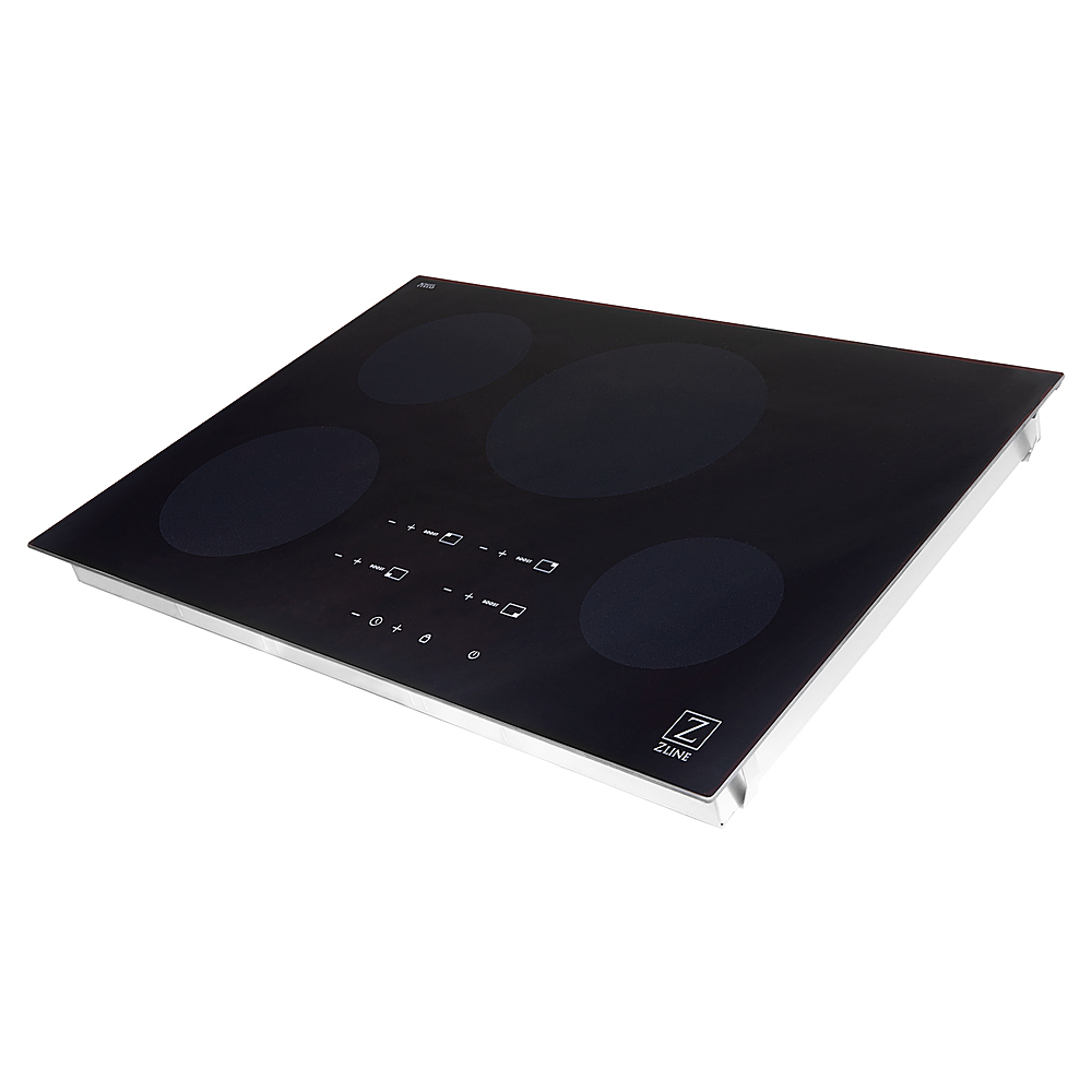 Angle View: Wolf - Contemporary 30" Built-In Electric Induction Cooktop with 4 Burners and Control Lock